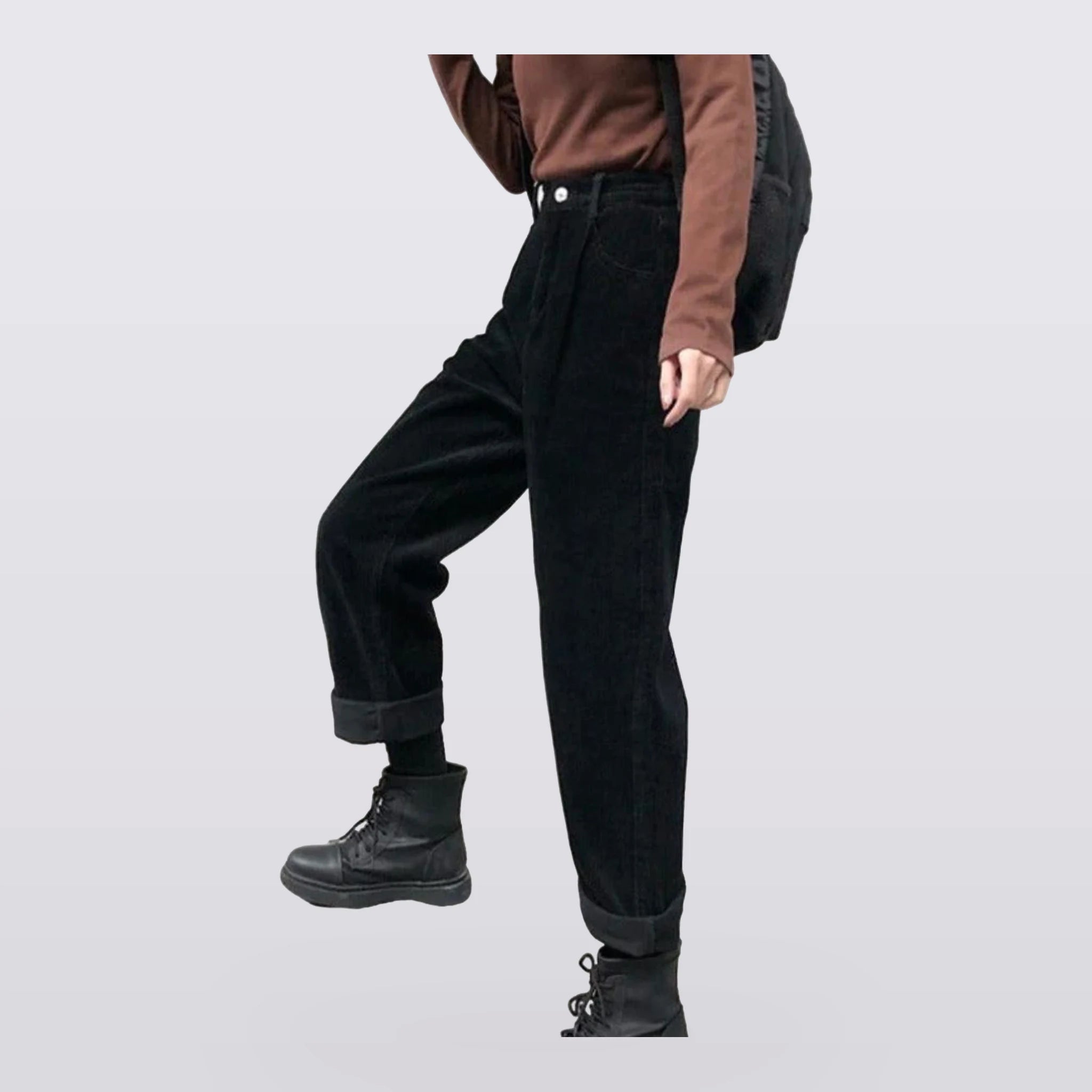 Corbett - Ribbed High-Waist Pants