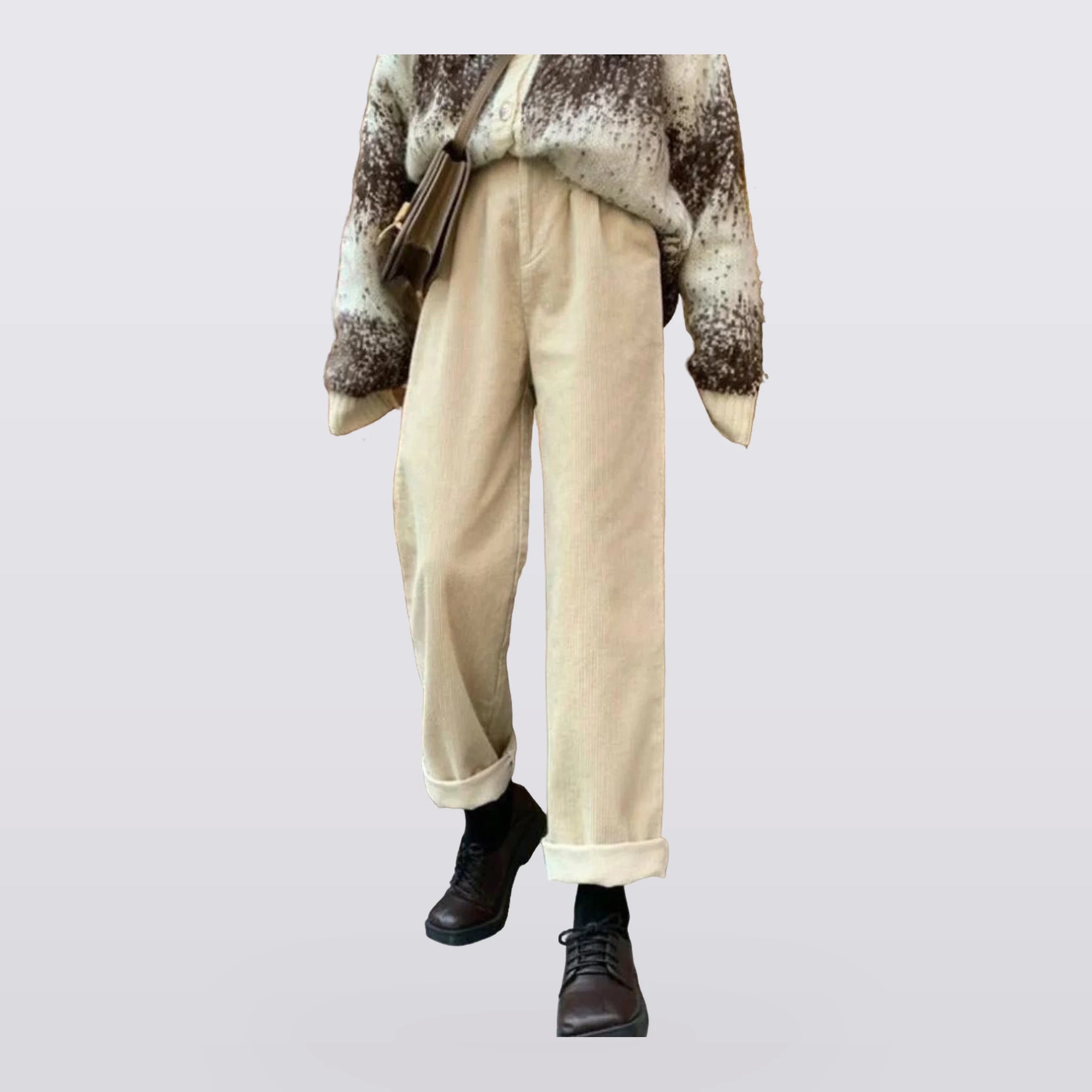 Corbett - Ribbed High-Waist Pants