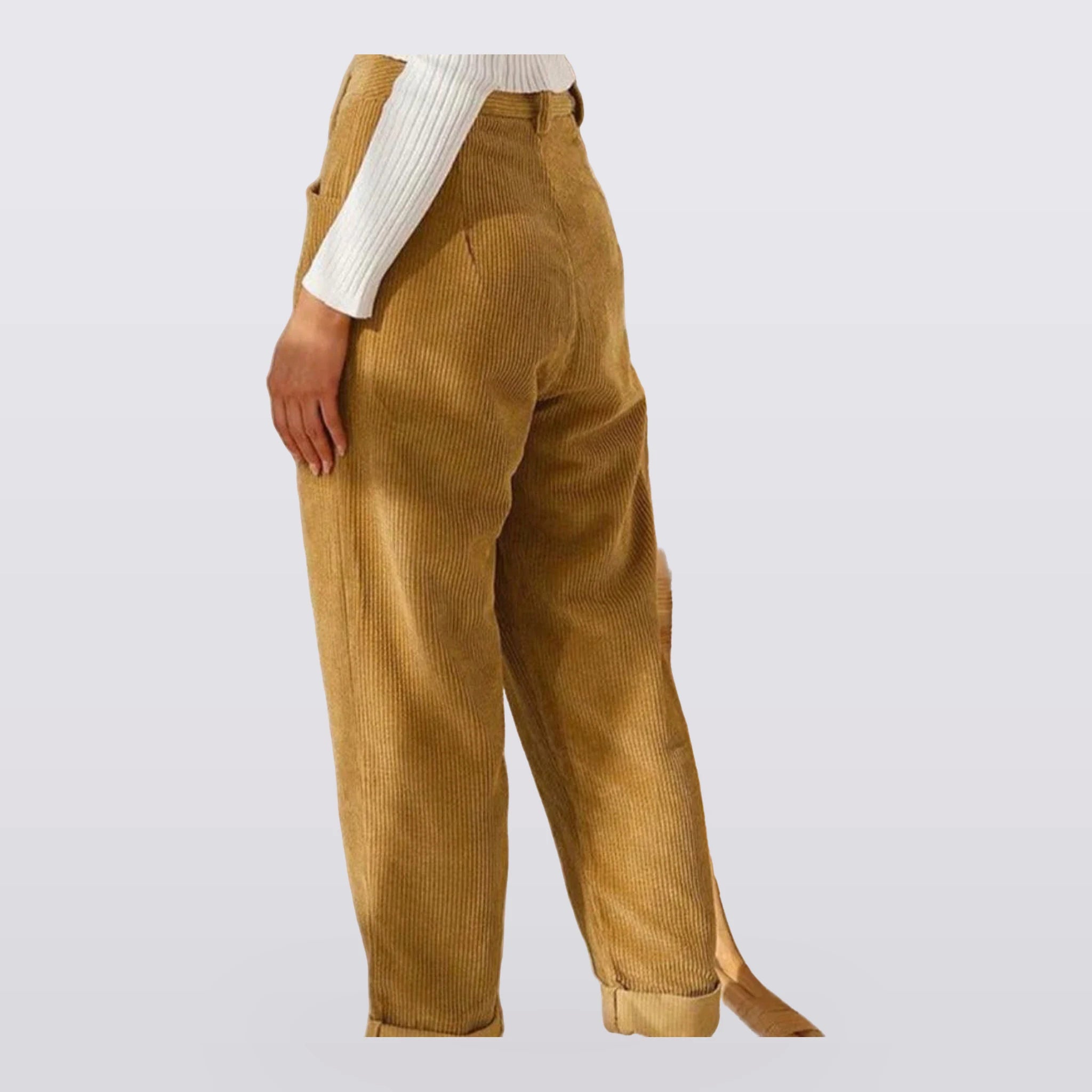 Corbett - Ribbed High-Waist Pants