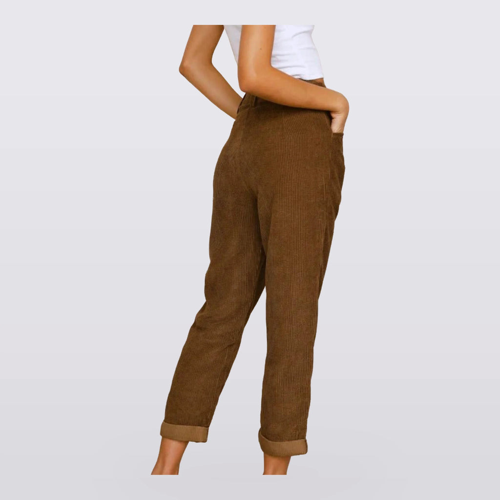 Corbett - Ribbed High-Waist Pants