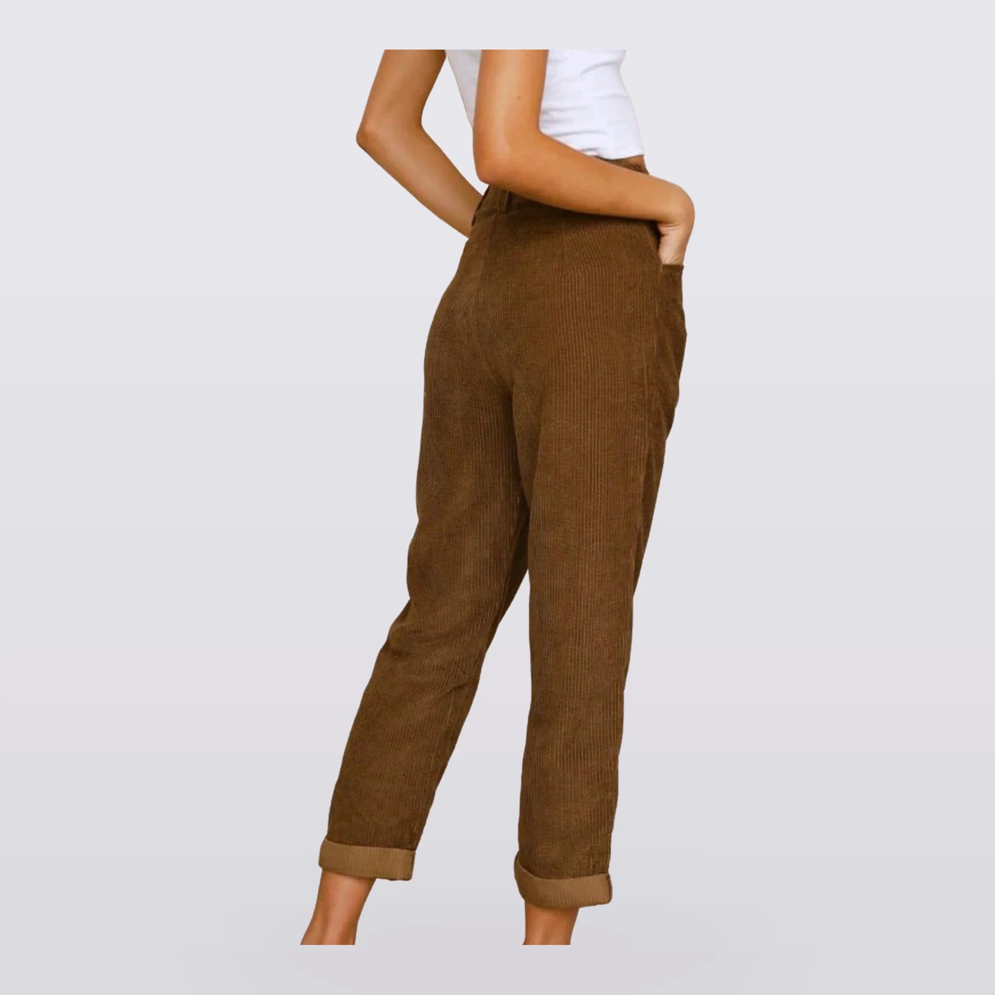 Corbett - Ribbed High-Waist Pants