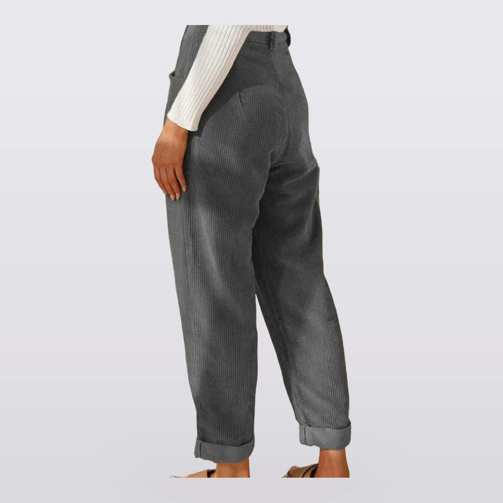 Corbett - Ribbed High-Waist Pants