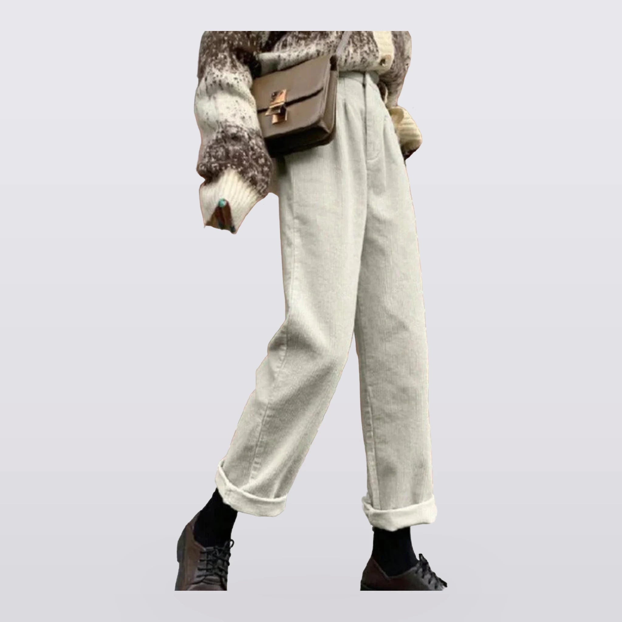 Corbett - Ribbed High-Waist Pants