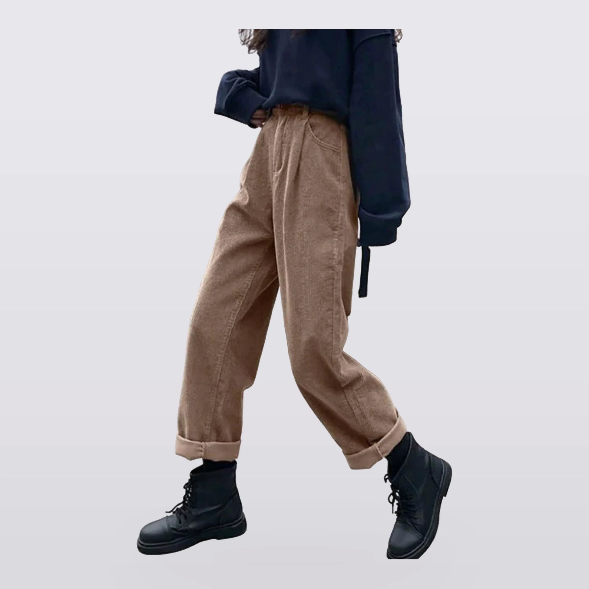 Corbett - Ribbed High-Waist Pants