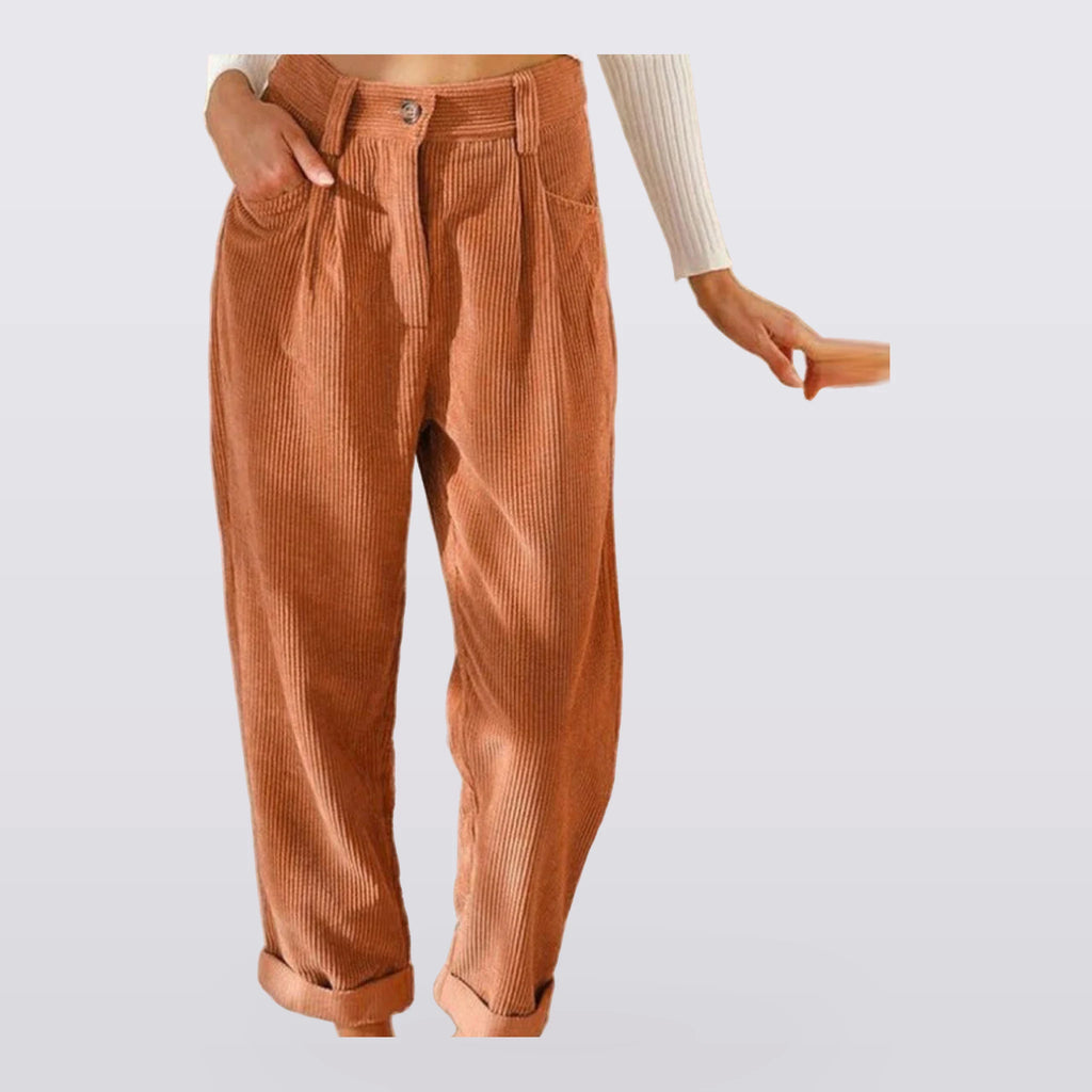Corbett - Ribbed High-Waist Pants