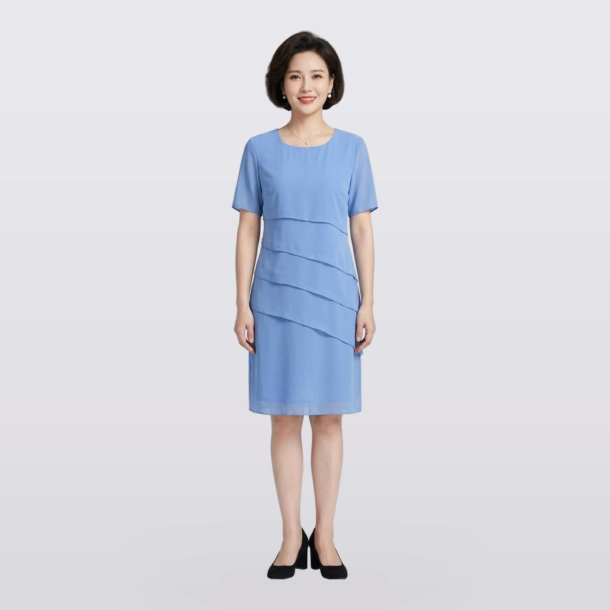 Elowen - Tiered Shift Midi Dress