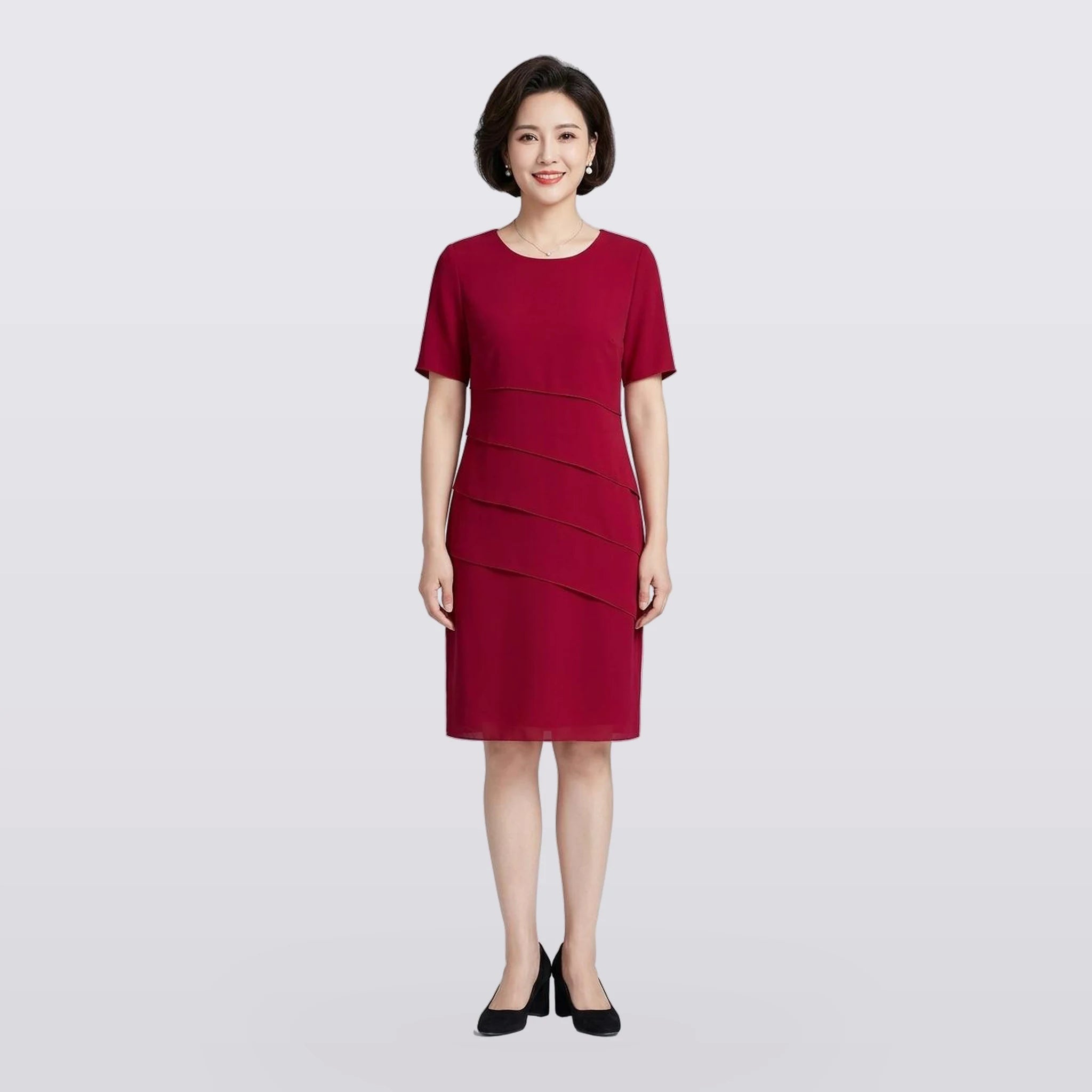 Elowen - Tiered Shift Midi Dress
