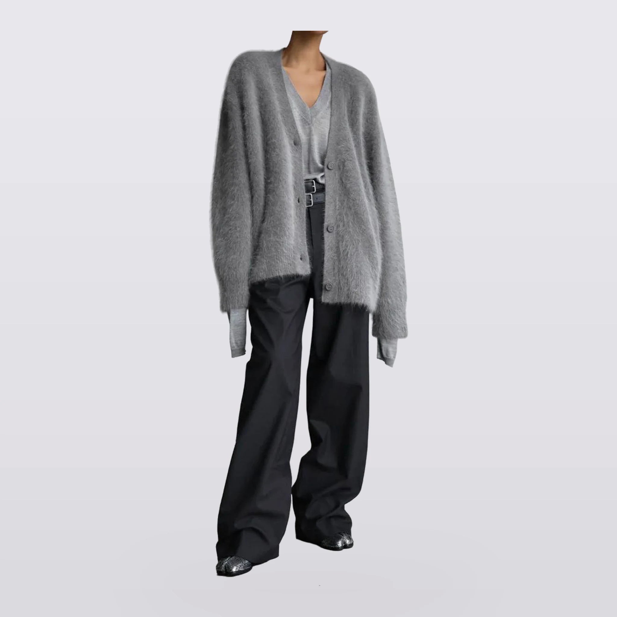 Fennwood - Brushed V-Neck Knit Cardigan