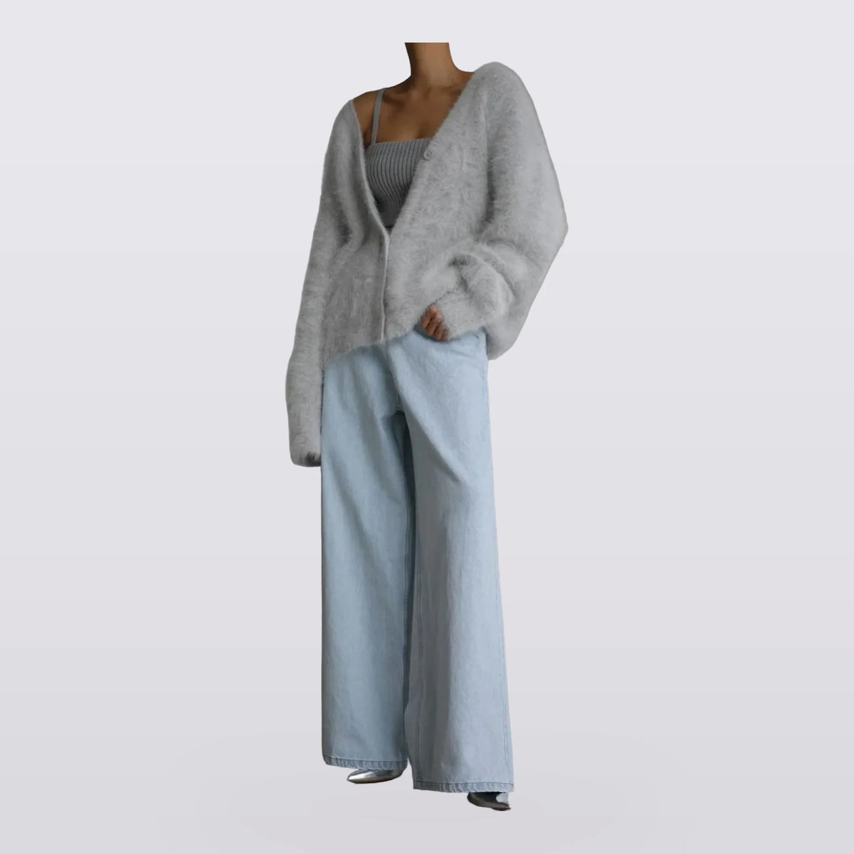 Fennwood - Brushed V-Neck Knit Cardigan