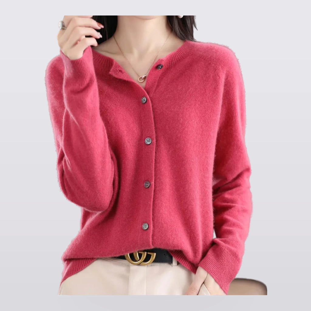 Marlow - Round-Neck Button-Front Cardigan