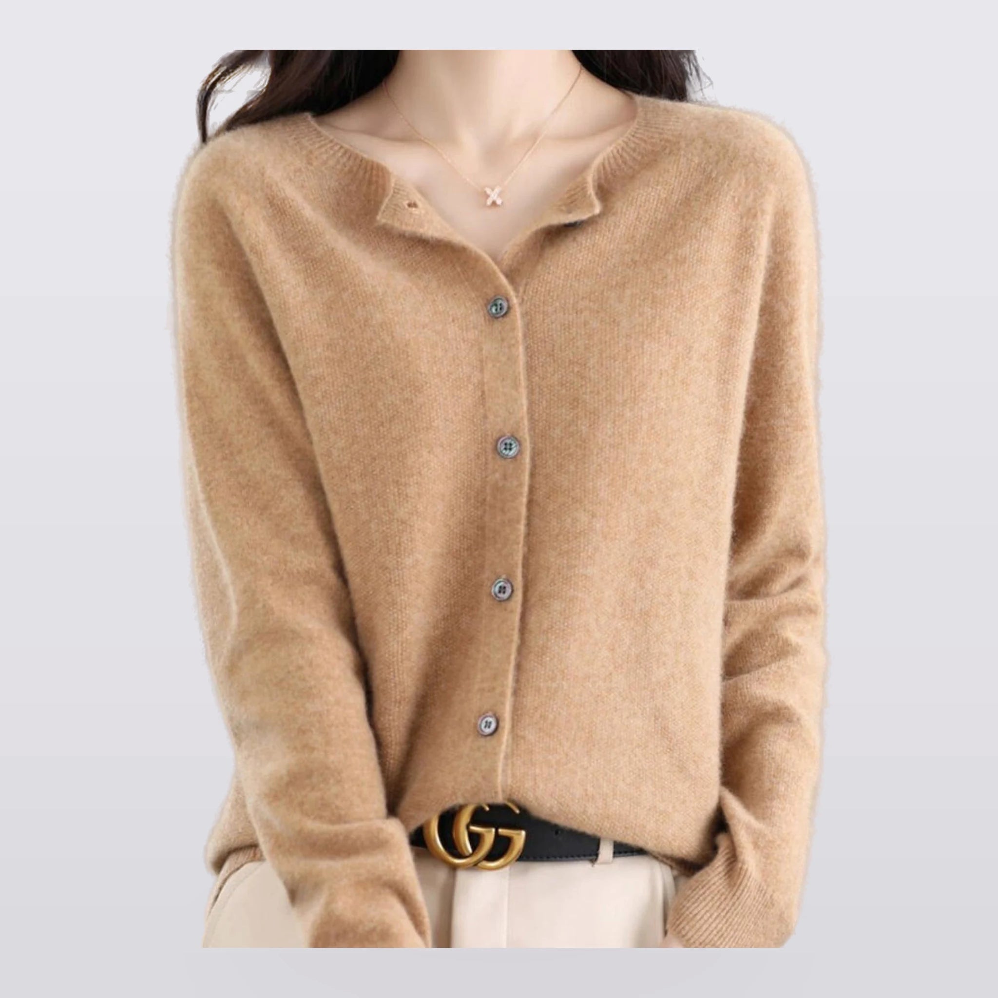 Marlow - Round-Neck Button-Front Cardigan