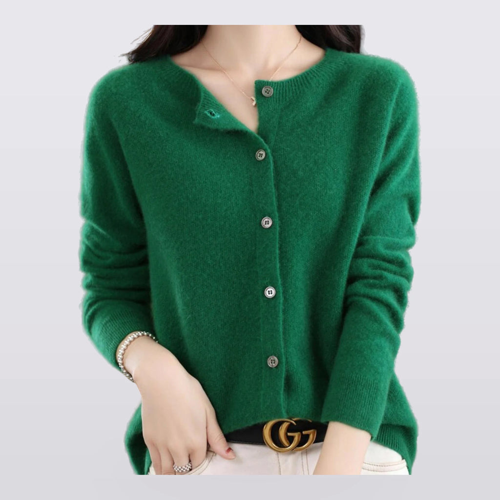 Marlow - Round-Neck Button-Front Cardigan