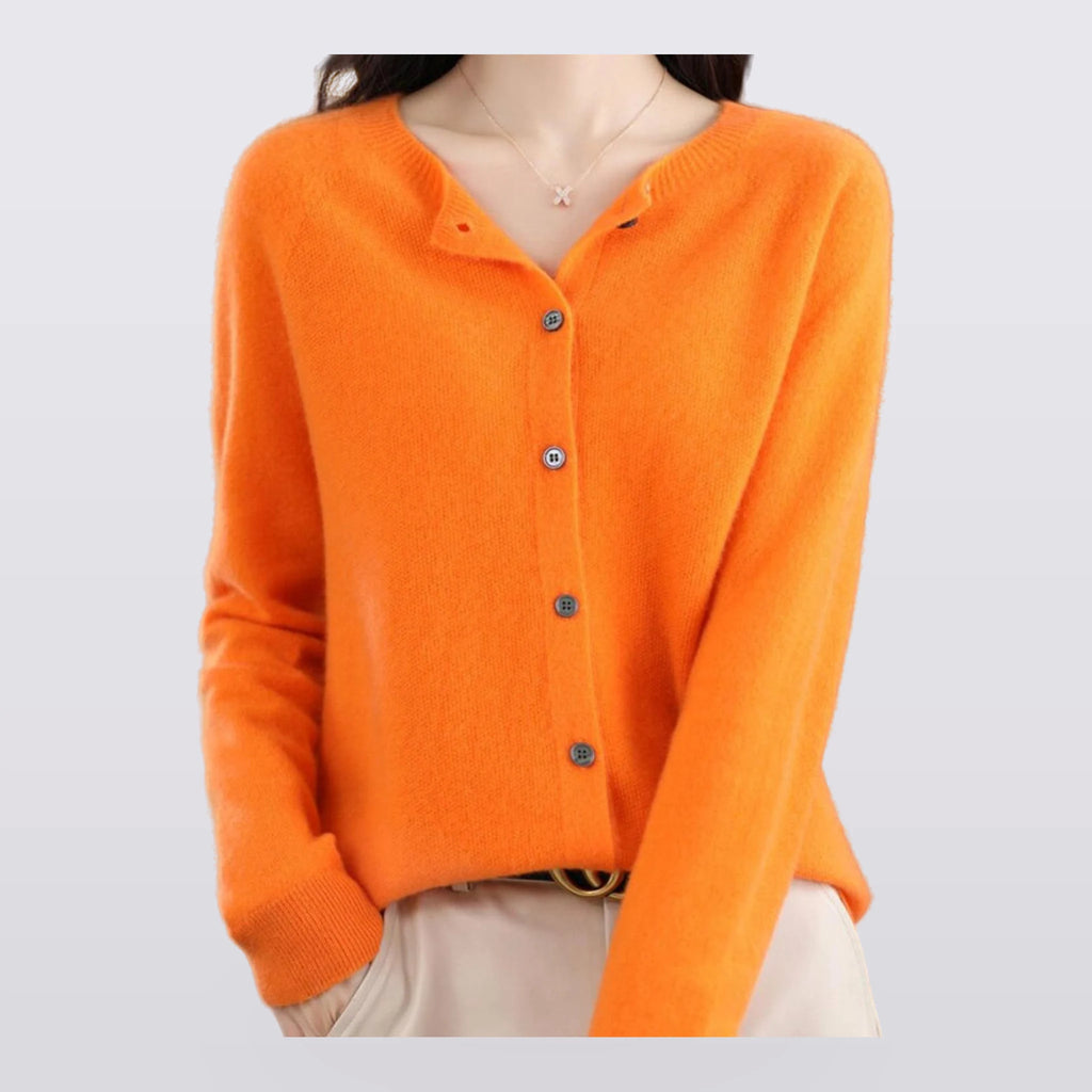 Marlow - Round-Neck Button-Front Cardigan