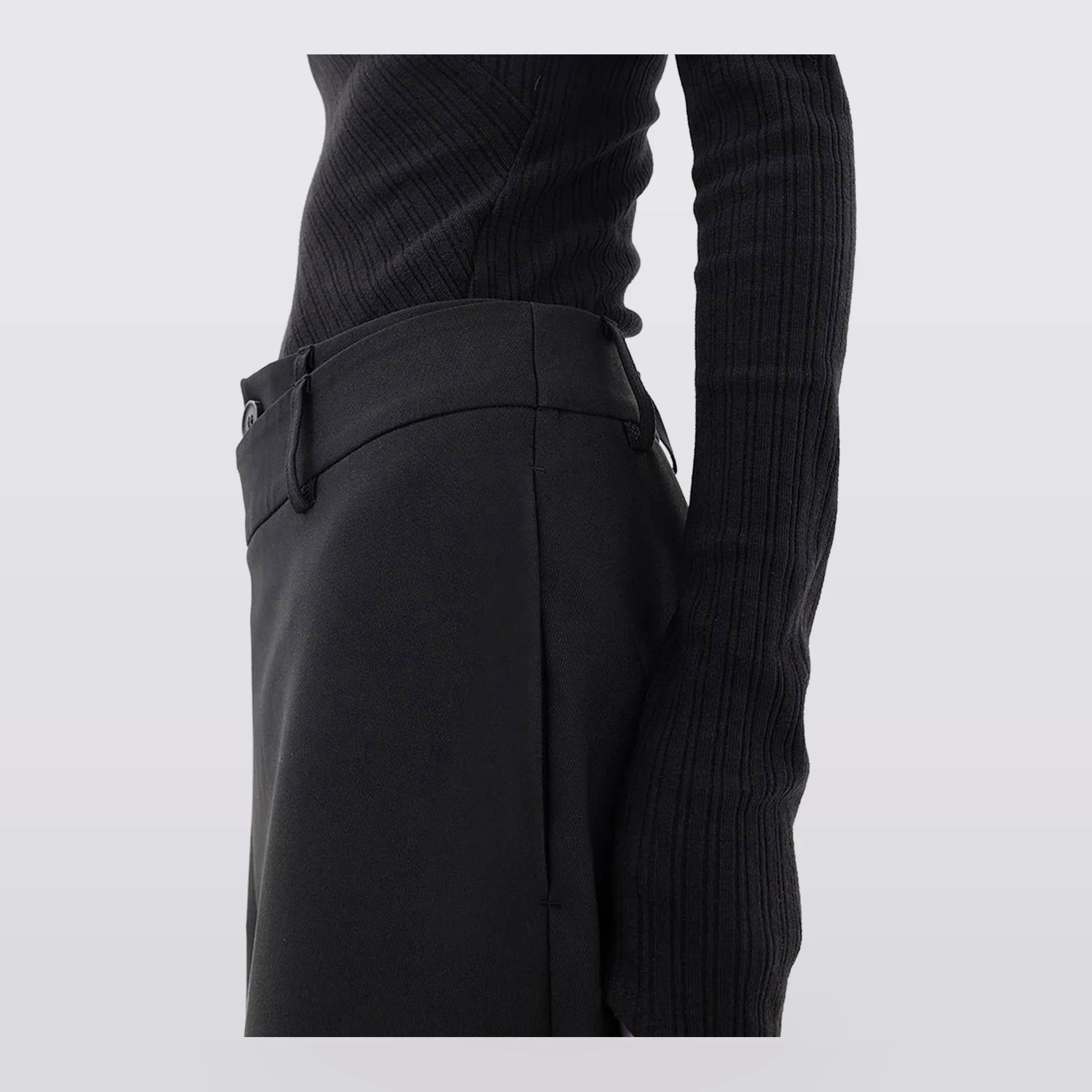 Ravella - Asymmetric Wrap-Front Wide-Leg Pants