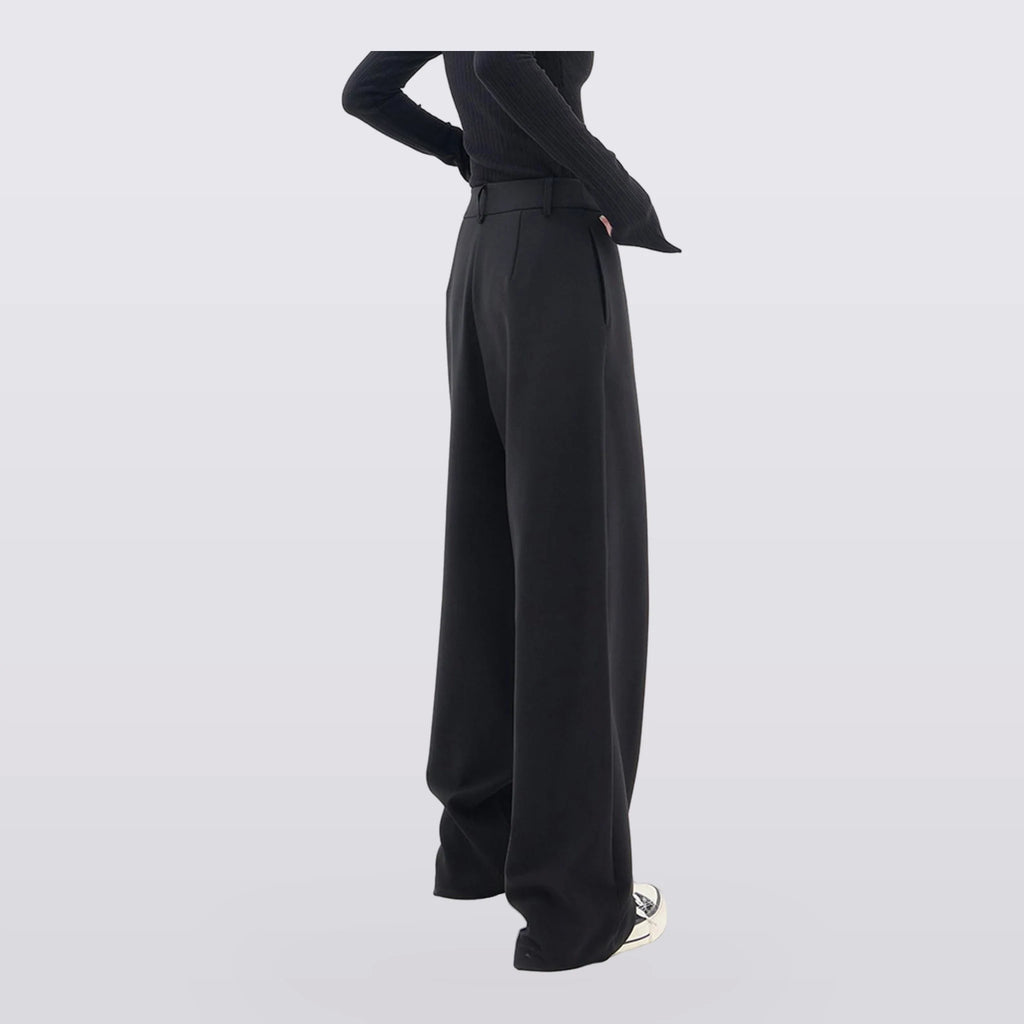 Ravella - Asymmetric Wrap-Front Wide-Leg Pants