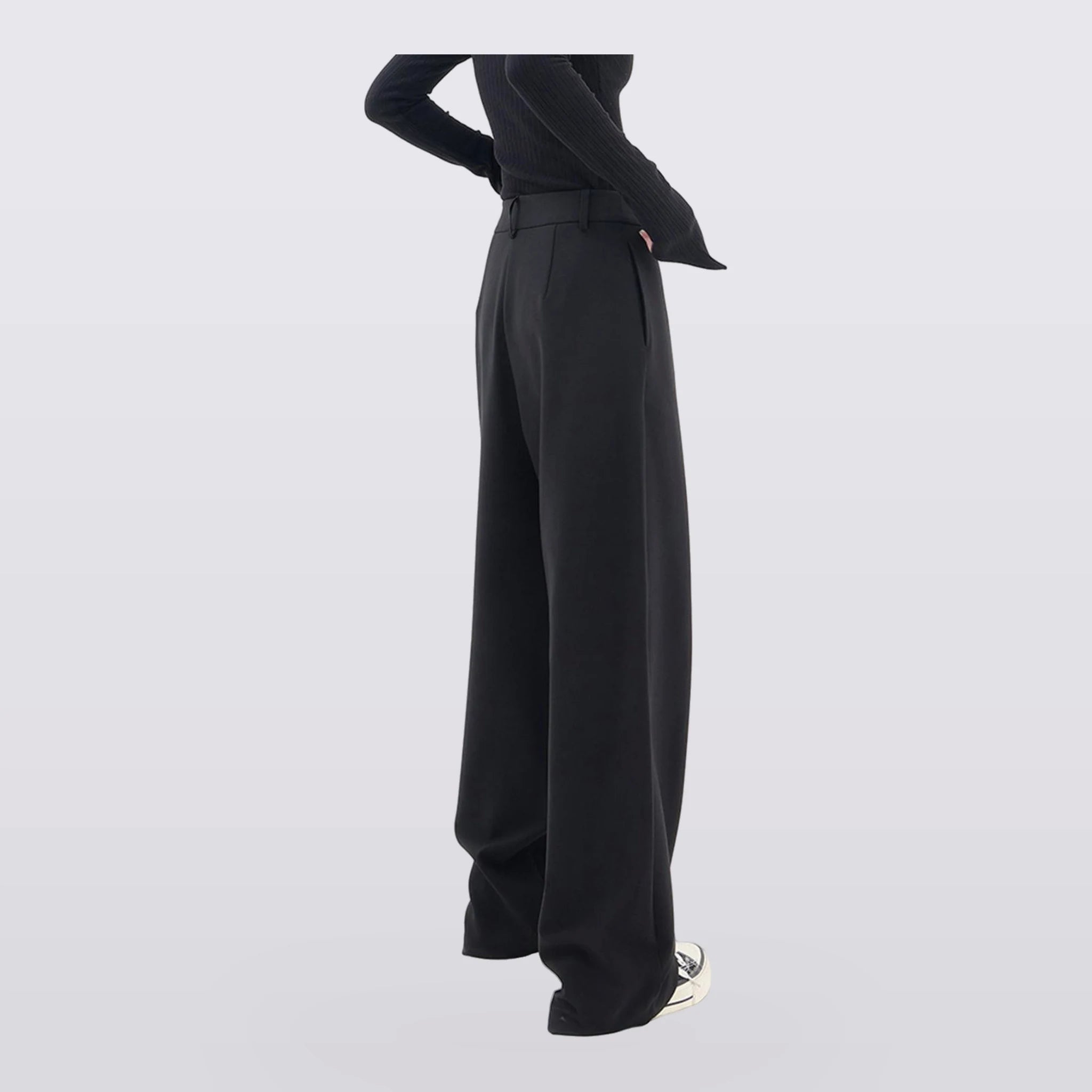 Ravella - Asymmetric Wrap-Front Wide-Leg Pants