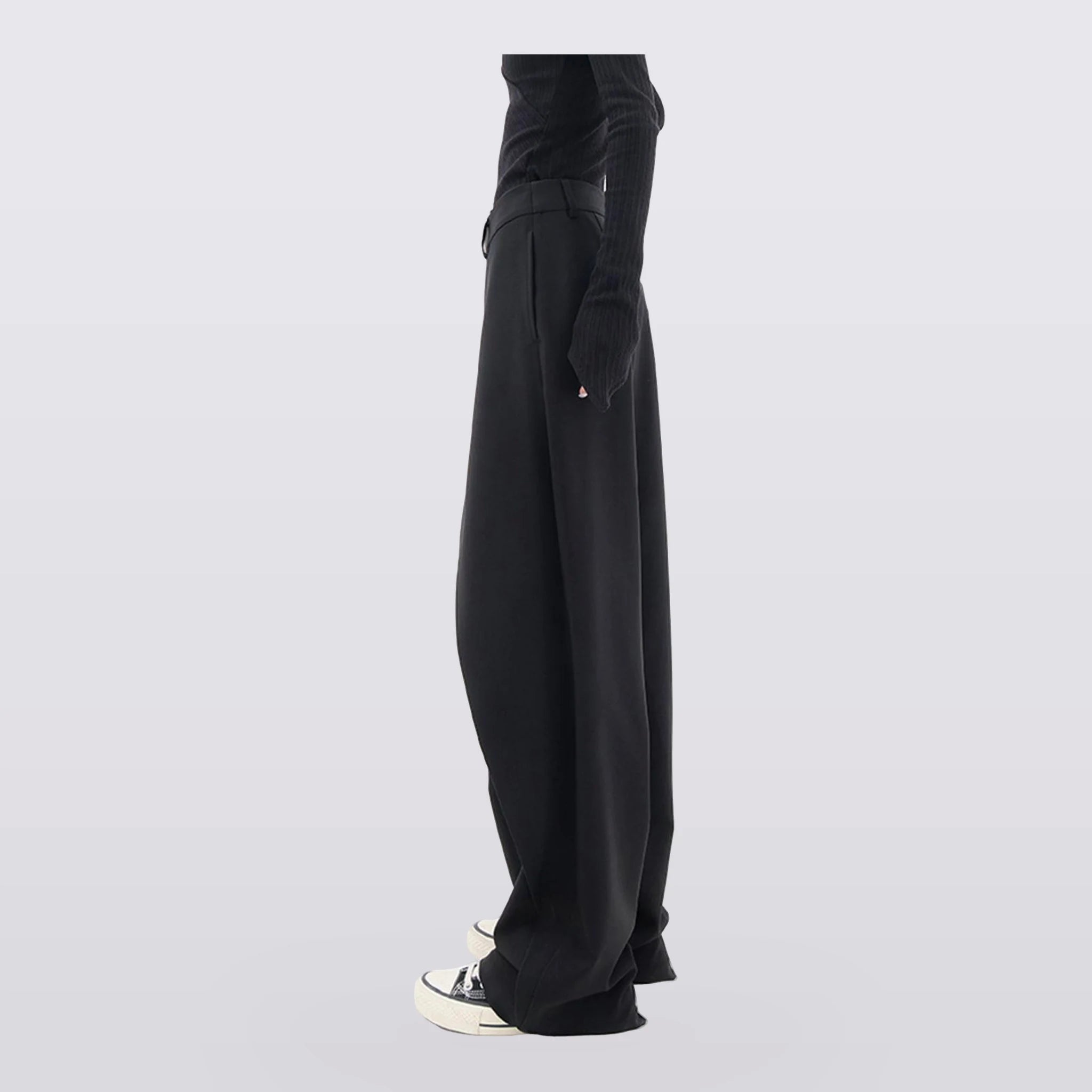 Ravella - Asymmetric Wrap-Front Wide-Leg Pants