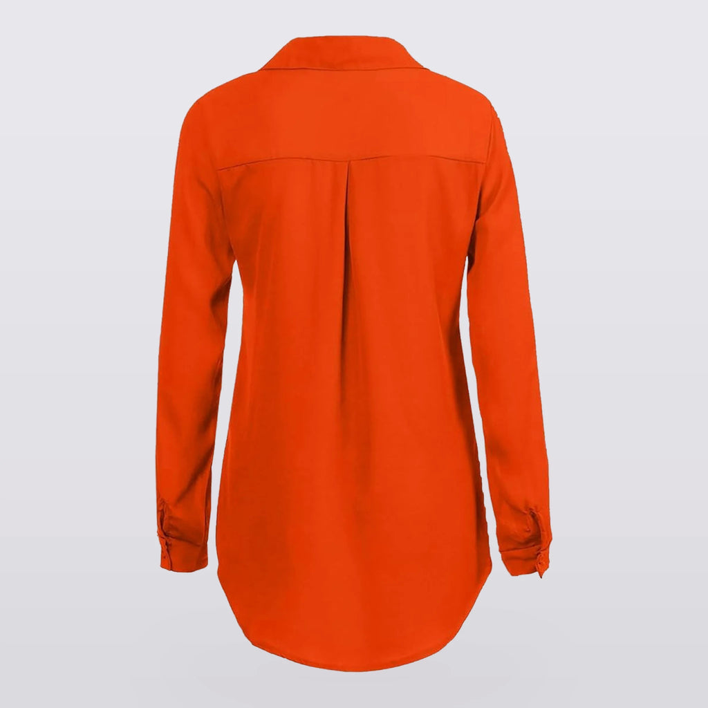 Solene - Draped Button-Front Blouse