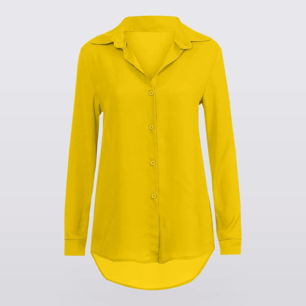 Solene - Draped Button-Front Blouse
