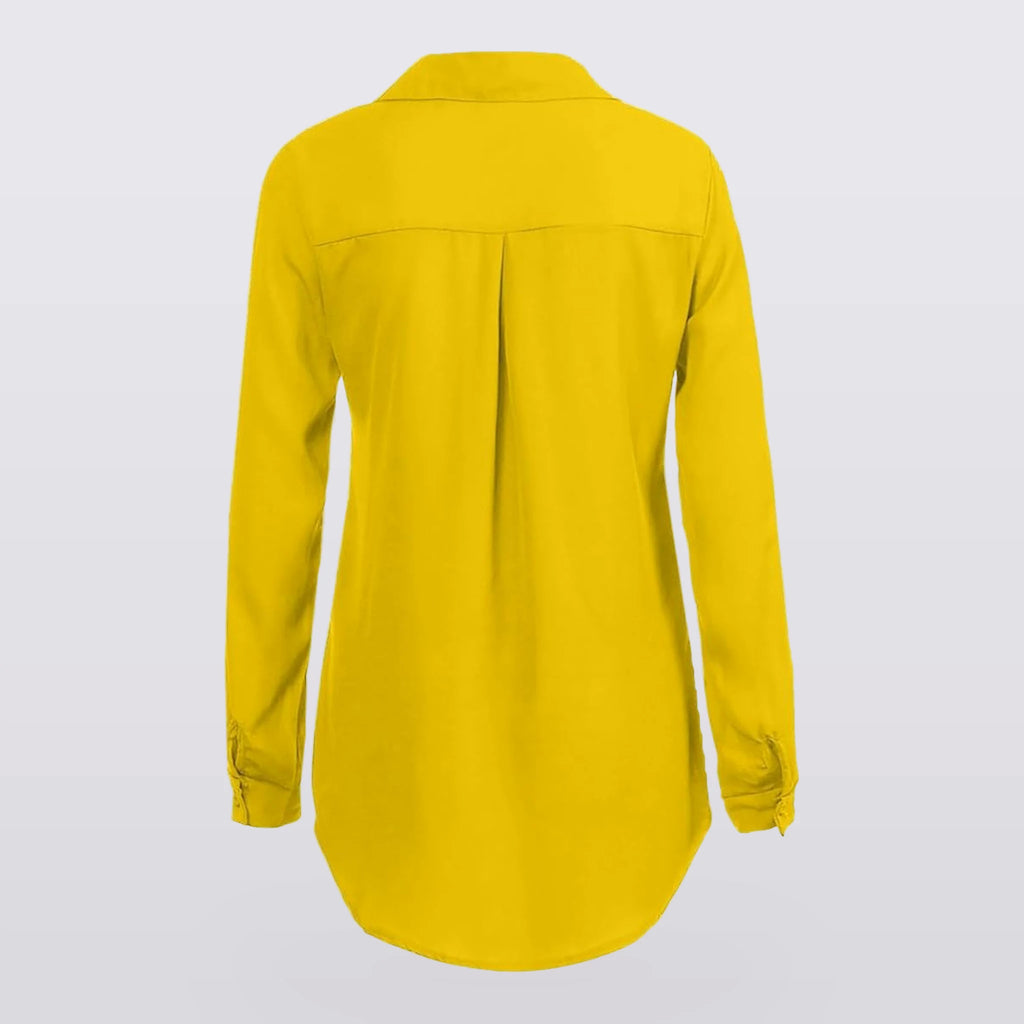 Solene - Draped Button-Front Blouse