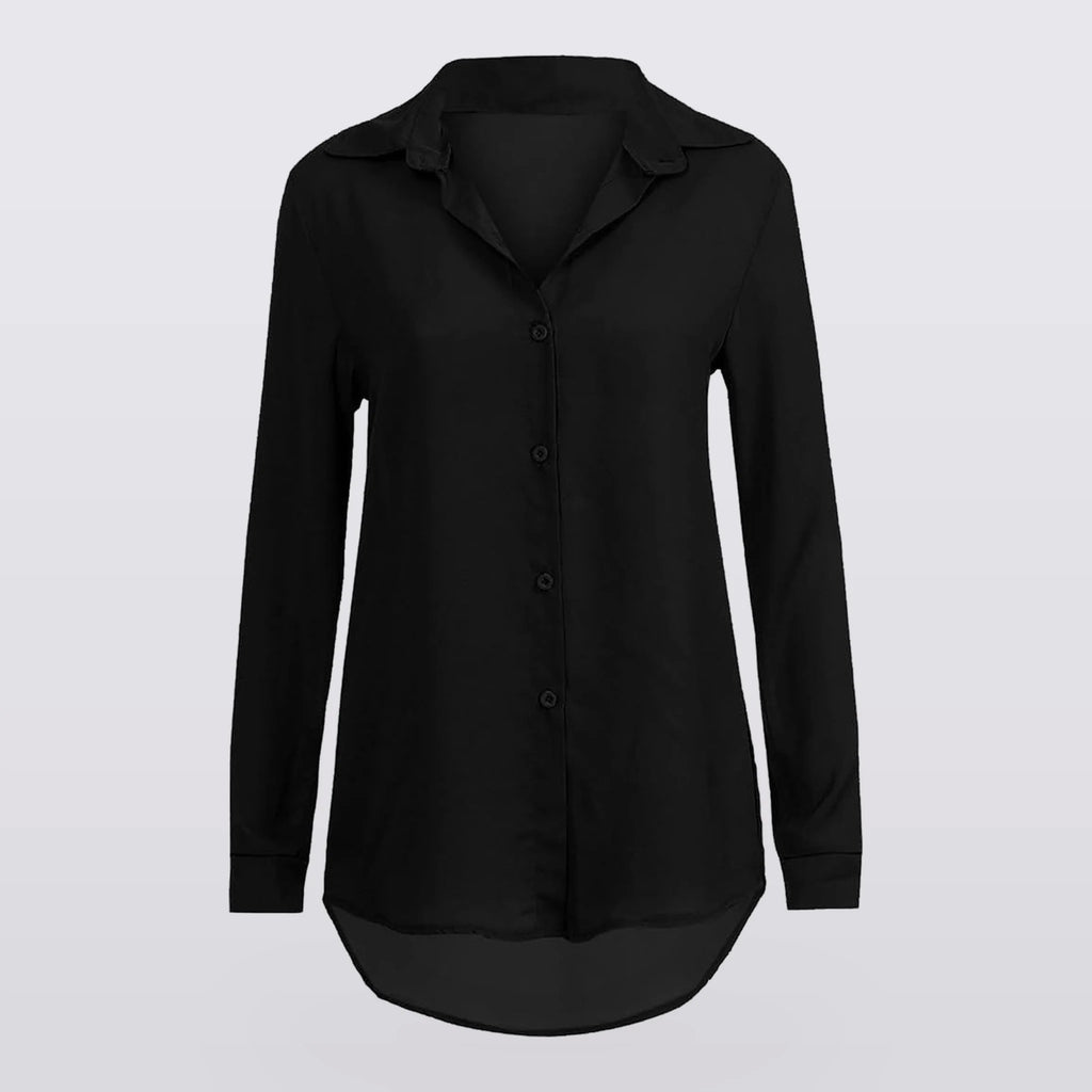 Solene - Draped Button-Front Blouse