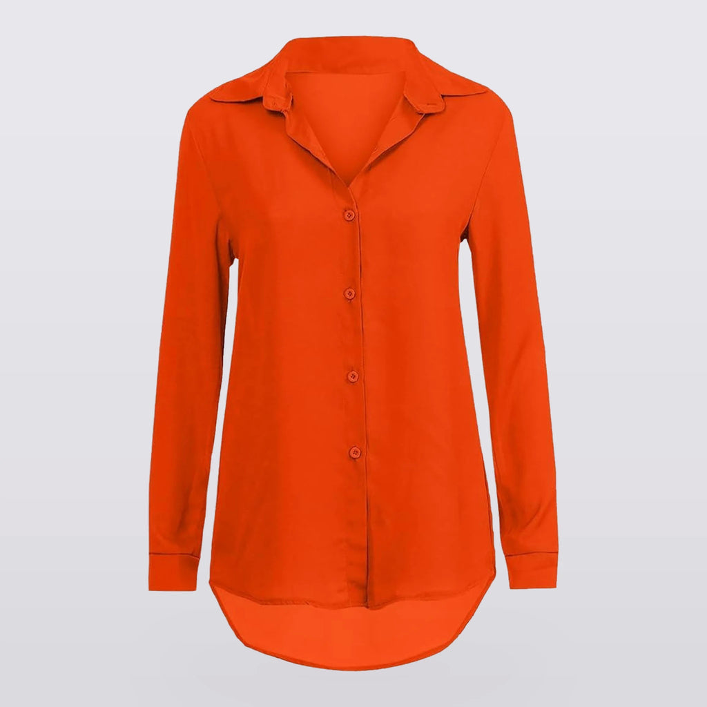 Solene - Draped Button-Front Blouse
