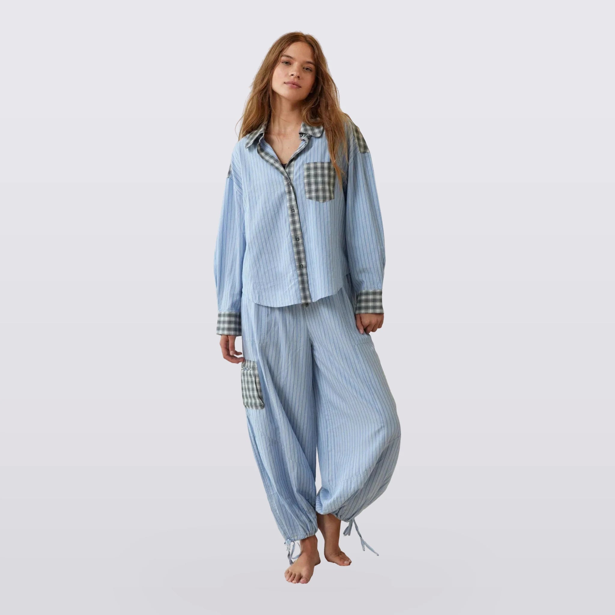 Wrenley - Two-Piece Checked Lounge Set