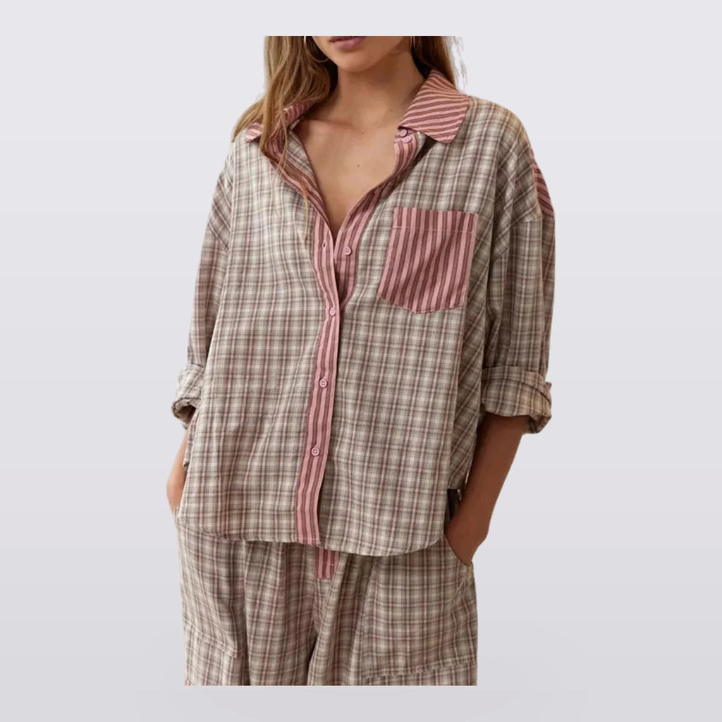 Wrenley - Two-Piece Checked Lounge Set