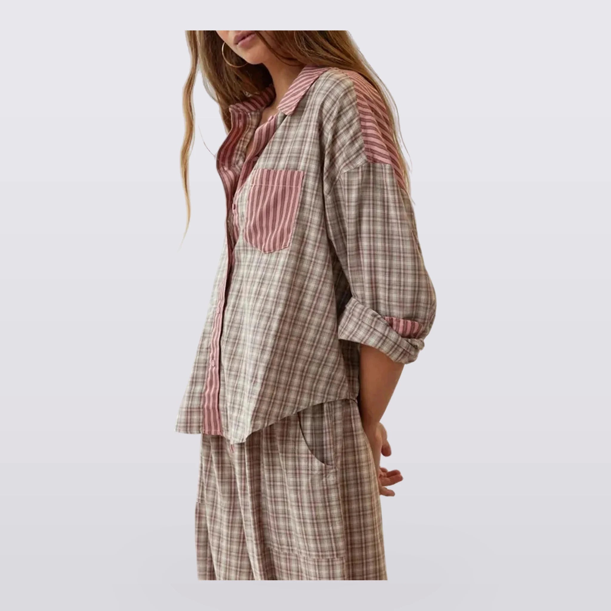 Wrenley - Two-Piece Checked Lounge Set