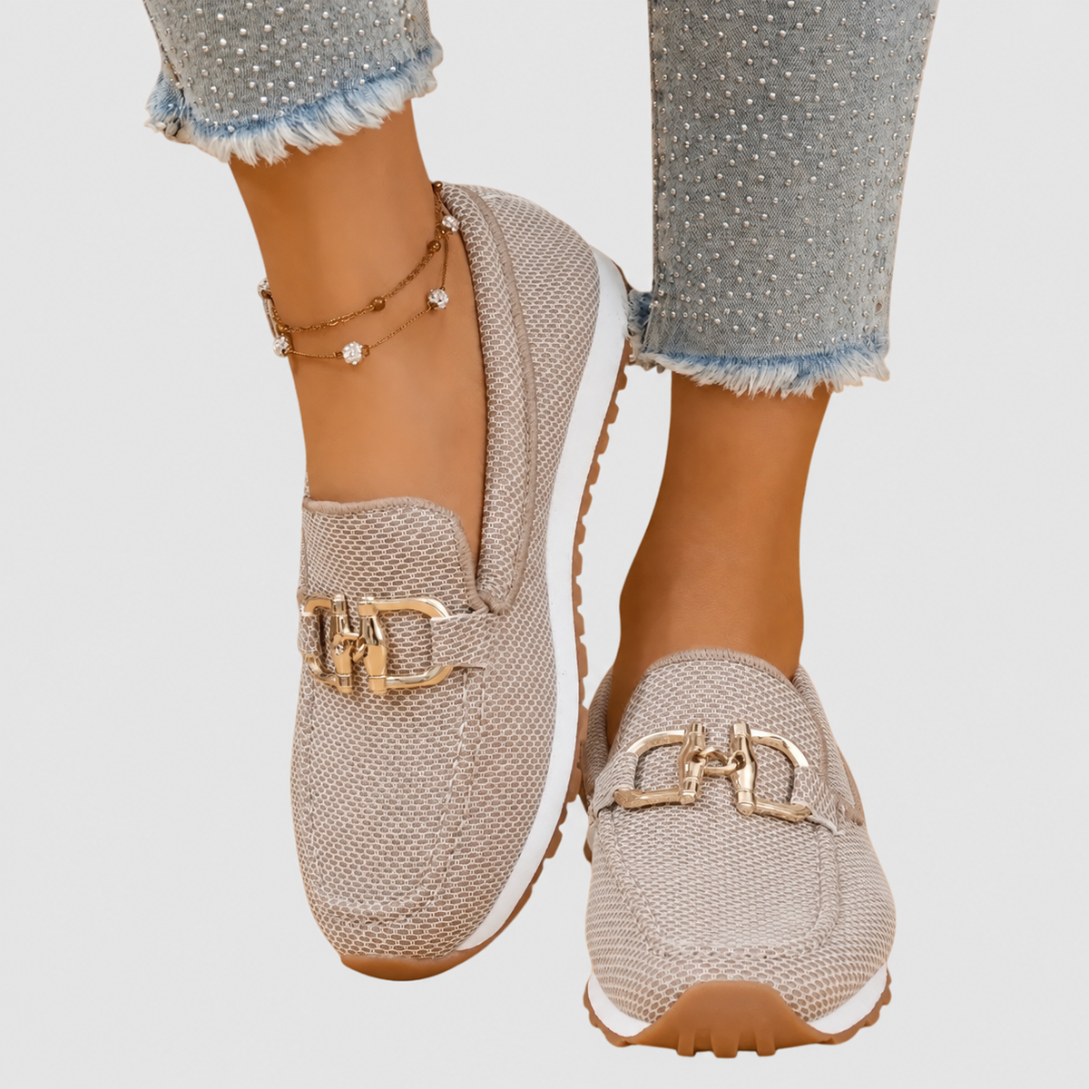 Alice | Women’s Slip-On Loafers — Beige