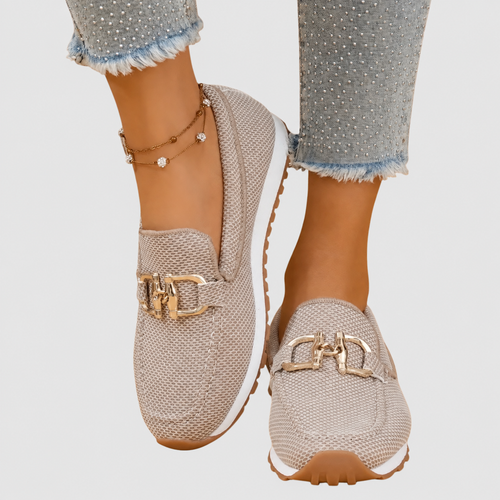 Alice | Women’s Slip-On Loafers — Beige