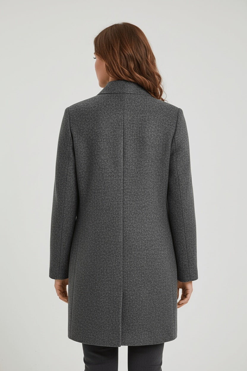 Carmela | Women’s Longline Coat with Patch Pockets