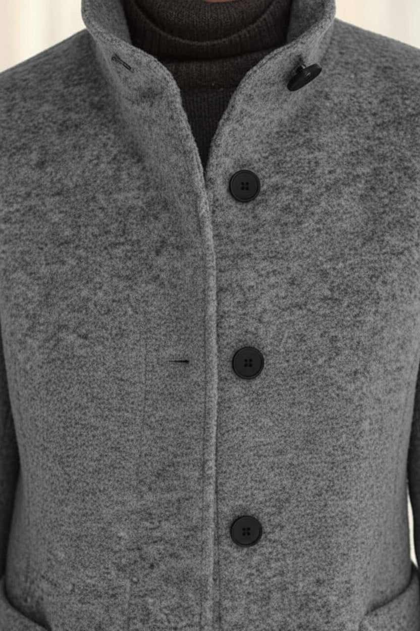 Carmela | Women’s Longline Coat with Patch Pockets