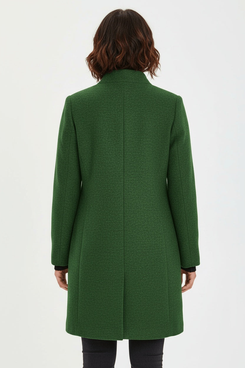 Carmela | Women’s Longline Coat with Patch Pockets