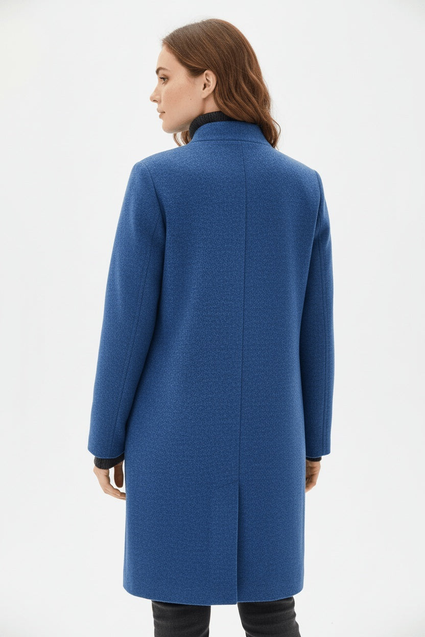 Carmela | Women’s Longline Coat with Patch Pockets