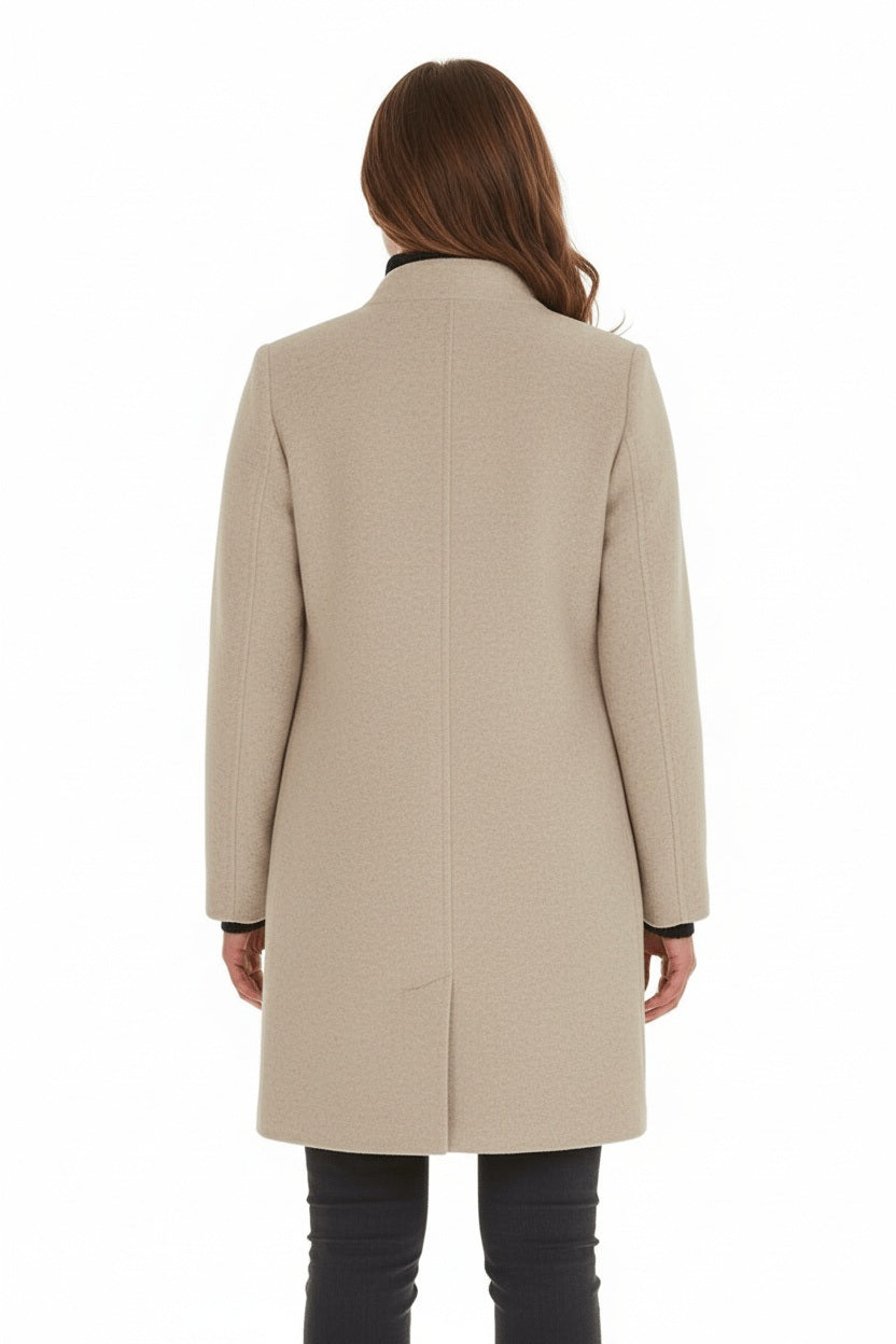 Carmela | Women’s Longline Coat with Patch Pockets