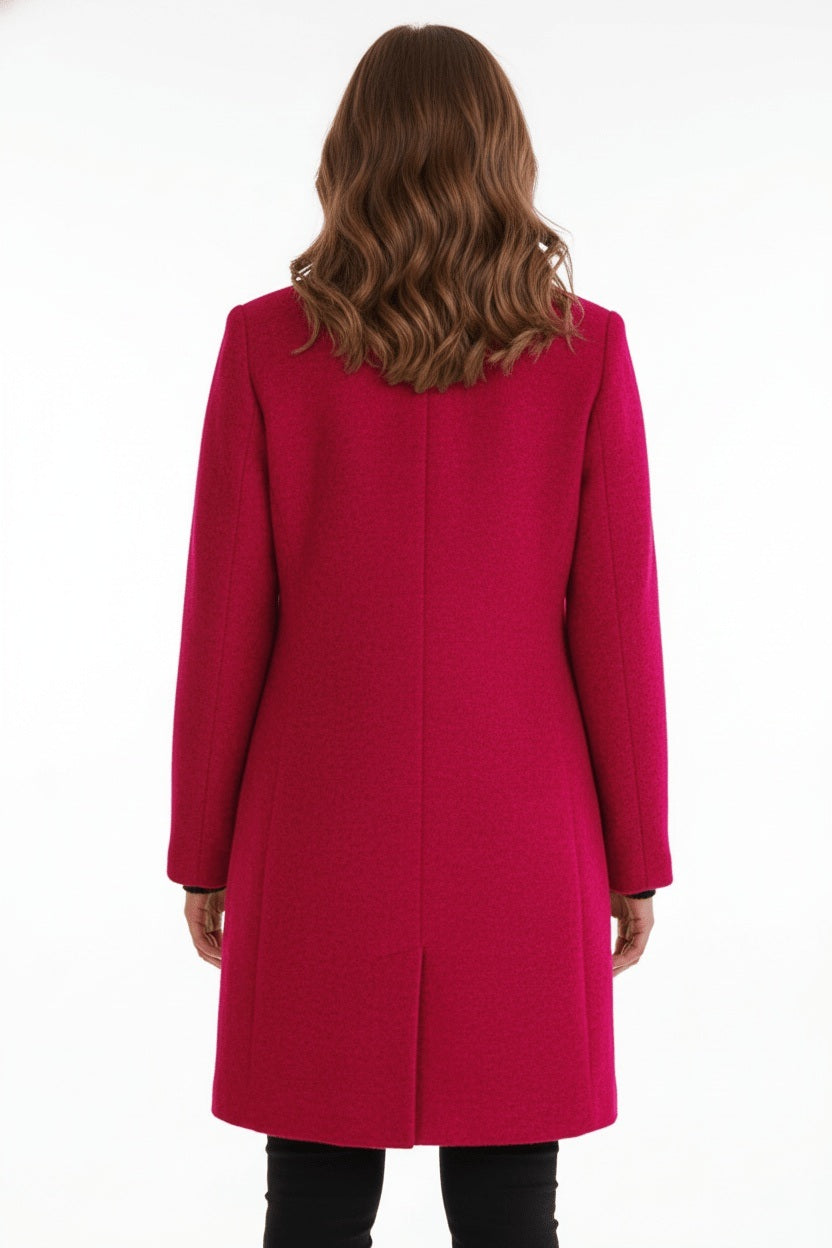 Carmela | Women’s Longline Coat with Patch Pockets