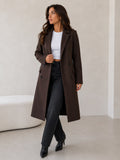 Catriona | Women’s Longline Coat with Belted Waist