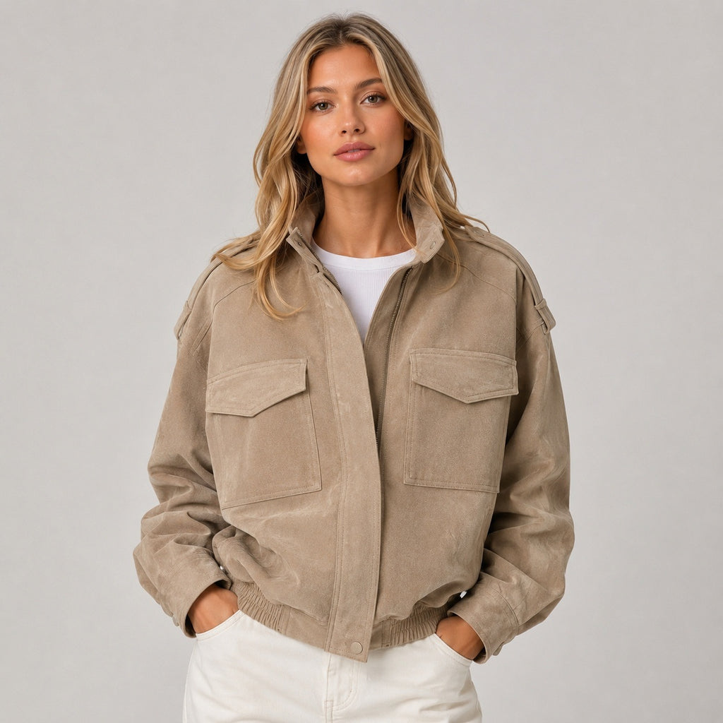 Coralyn | Women’s Bomber Jacket with Zip Front