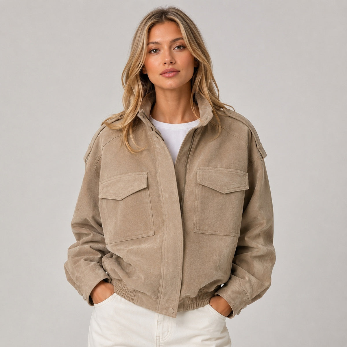 Coralyn | Women’s Bomber Jacket with Zip Front