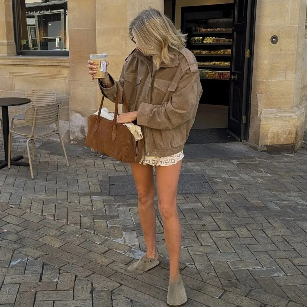 Coralyn | Women’s Bomber Jacket with Zip Front