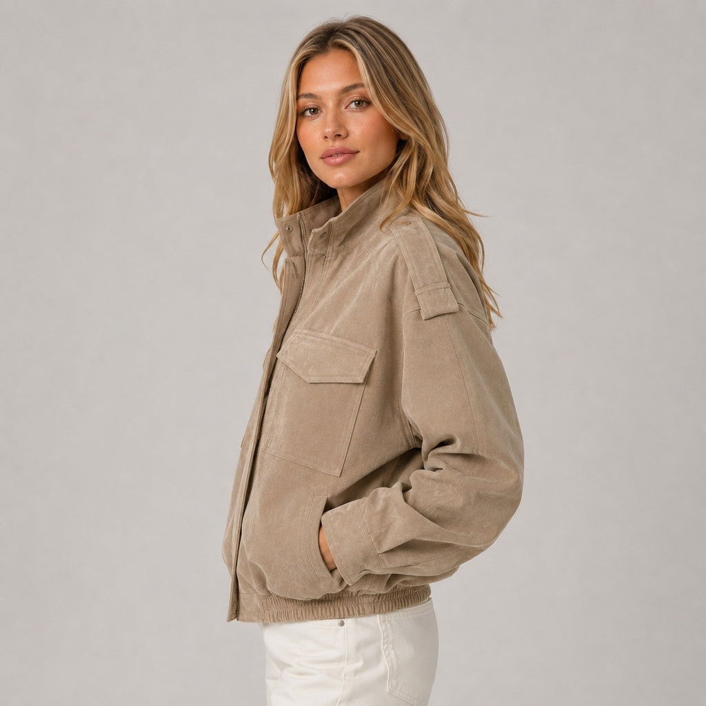 Coralyn | Women’s Bomber Jacket with Zip Front