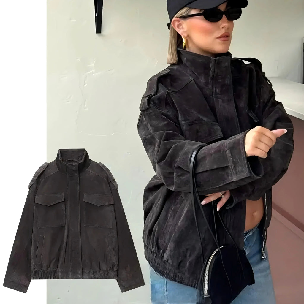 Coralyn | Women’s Bomber Jacket with Zip Front
