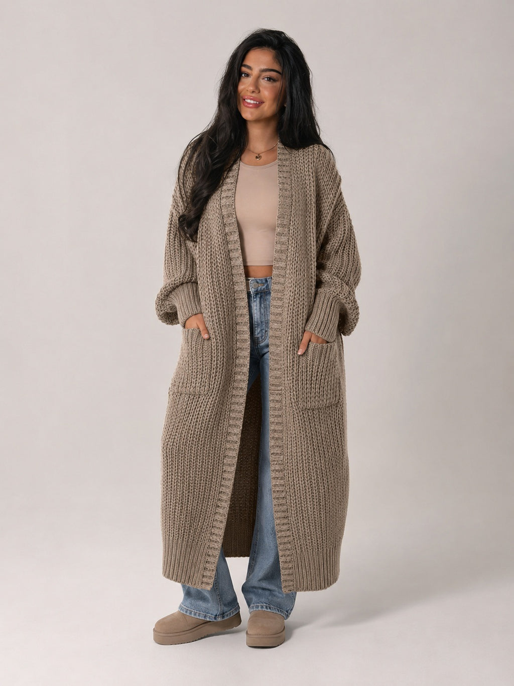 Cordula | Women’s Duster Cardigan with Patch Pockets