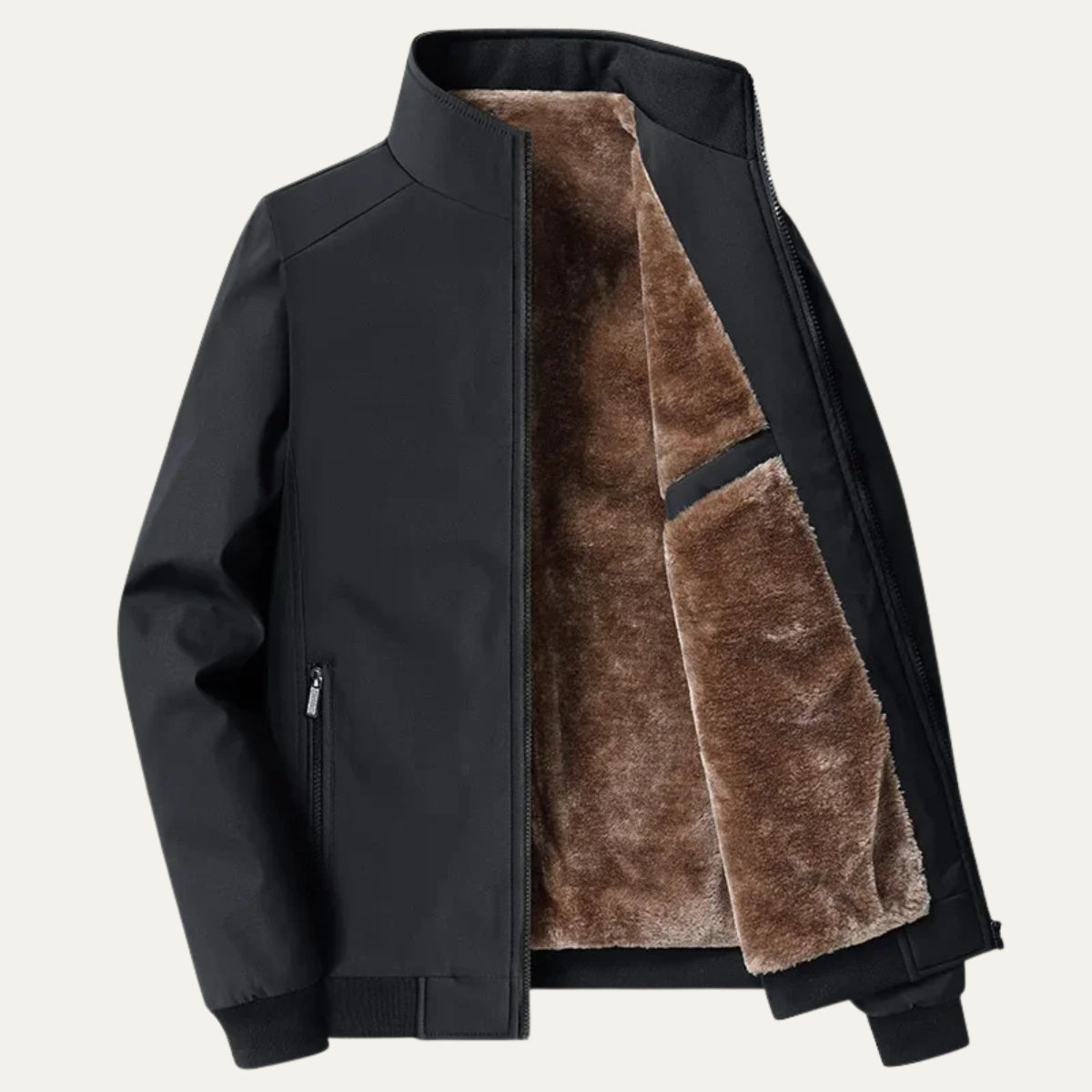 Karl | Men’s Fleece-Lined Winter Jacket with Zip Front