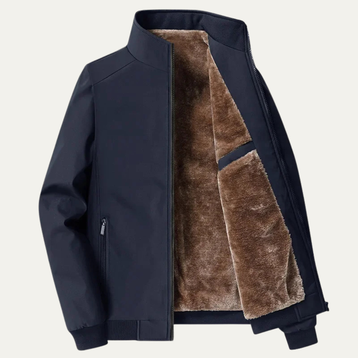 Karl | Men’s Fleece-Lined Winter Jacket with Zip Front