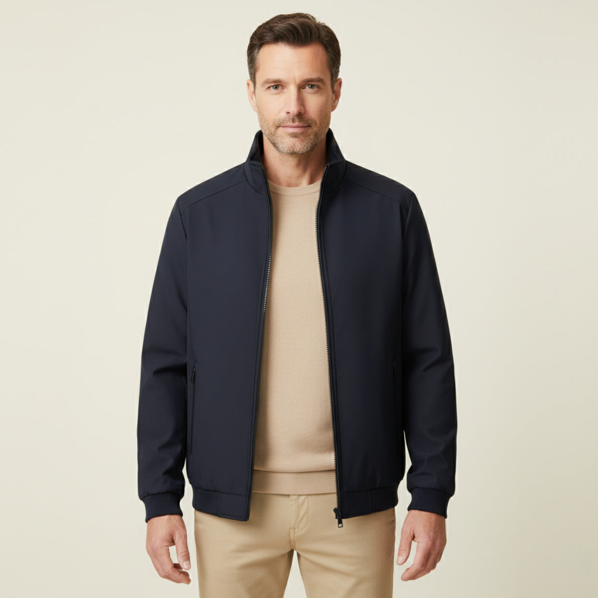 Karl | Men’s Fleece-Lined Winter Jacket with Zip Front