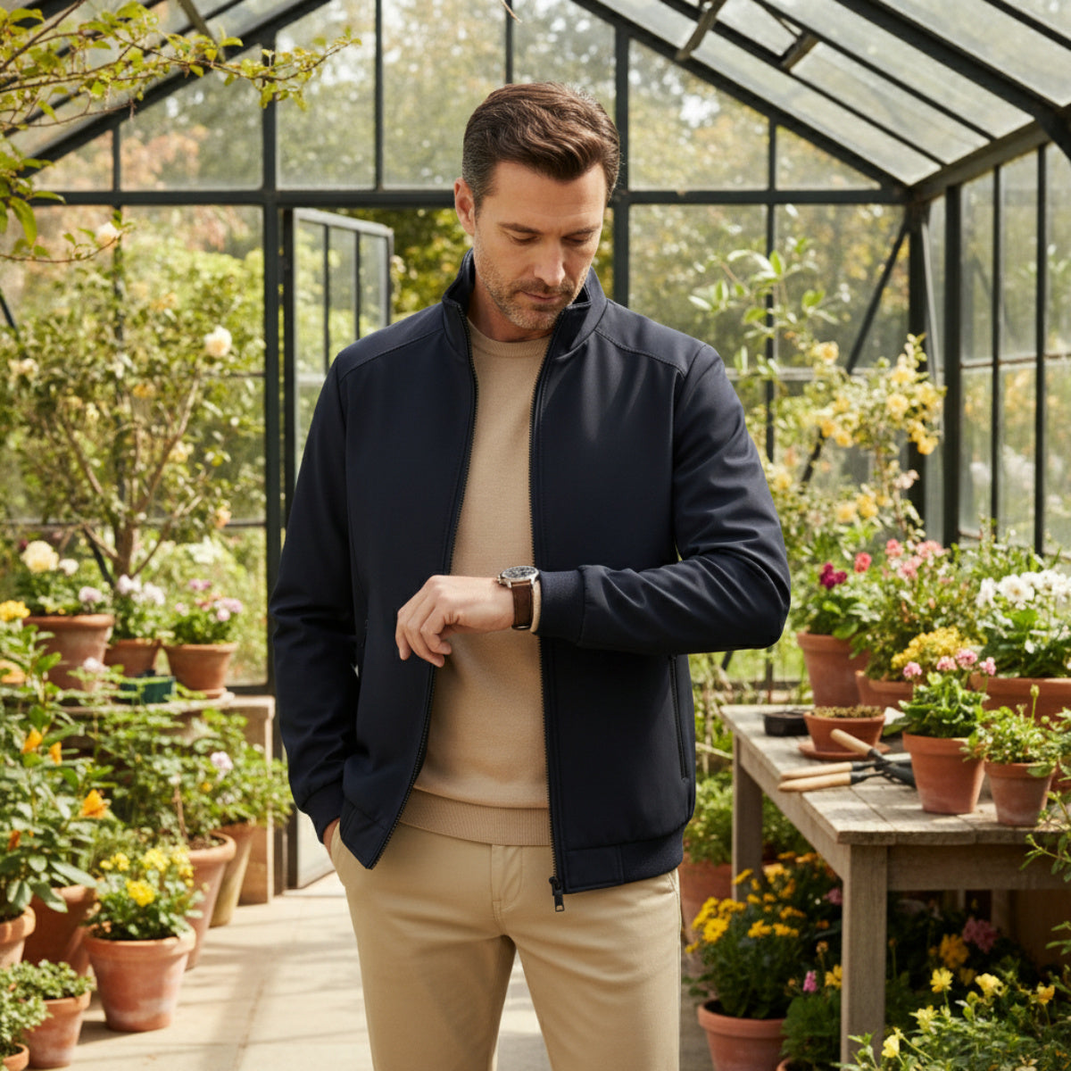 Karl | Men’s Fleece-Lined Winter Jacket with Zip Front