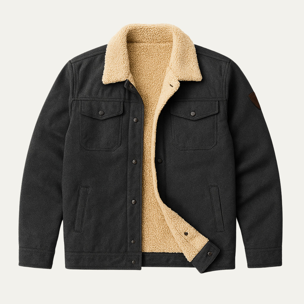 Leon | Men’s Fleece-Lined Utility Jacket with Pockets