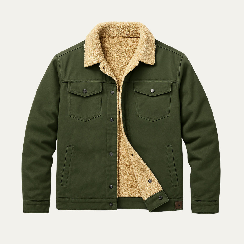 Leon | Men’s Fleece-Lined Utility Jacket with Pockets